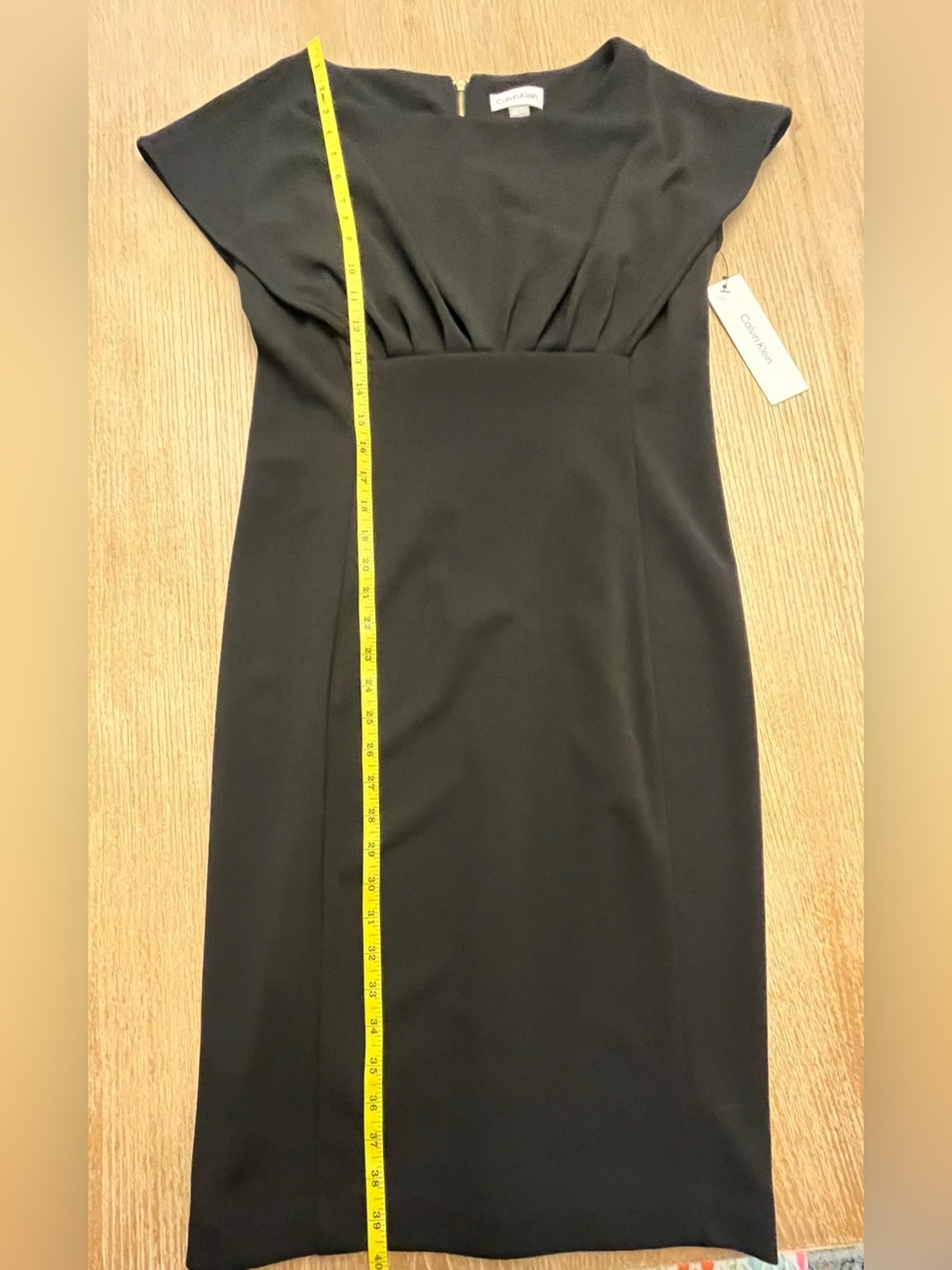 Calvin Klein Women's Boat Neck Scuba Crepe Sheath Dress Black Size 10 NWT - Picture 8 of 12